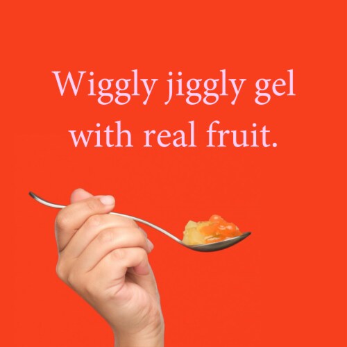 Del Monte Bubble Fruit Gel Apple Watermelon Fruit Cup Snacks Perspective: top