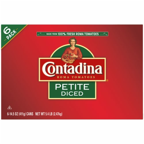 Contadina® Petite Diced Roma Tomatoes Perspective: top