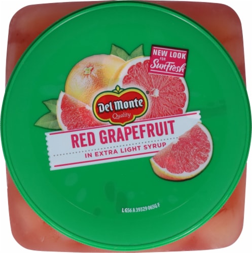Del Monte® SunFresh® Red Grapefruit in Extra Light Syrup Jar Perspective: top