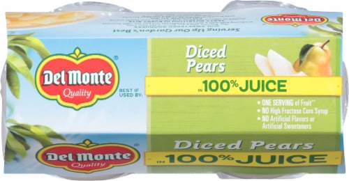 Del Monte® Diced Pears Fruit Cups Perspective: top