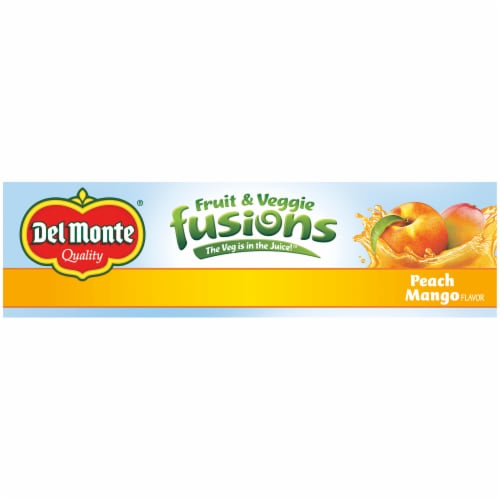 Del Monte Peach & Mango Fruit & Veggie Fusion Fruit Cups Perspective: top