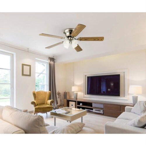 ALUCSET Bell Lamp Shades - 4 Pack Metal Ceiling Fan Covers (4.75" Diameter)