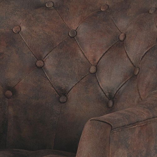 Ashley Drakelle Tufted Accent Chair in Mahogany Perspective: top
