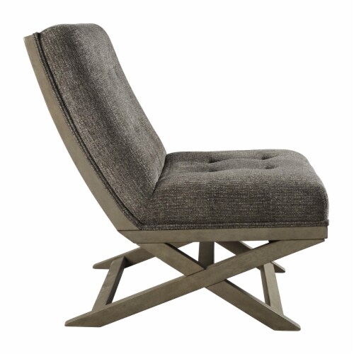 Ashley Sidewinder Tufted Accent Chair in Taupe Perspective: top