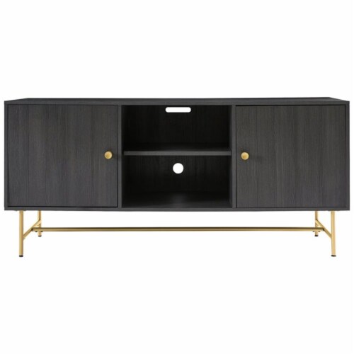 Ashley Furniture Yarlow Large Engineered Wood TV Stand in Black, 1