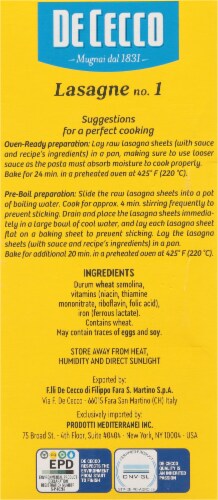 De Cecco Lasagne 1 LB Perspective: top