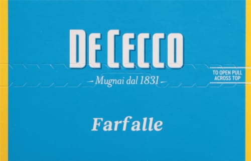 De Cecco Farfalle Bow Tie Pasta Perspective: top