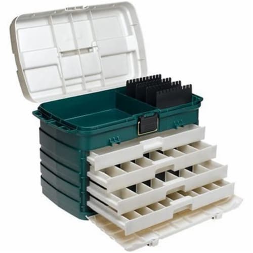 Plano Fishing Gear Organizer Tackle Box w/ Removable Bait Racks