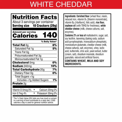 Cheez-It® Sharp White Cheddar Cheese Snack Crackers Perspective: top