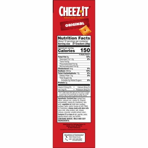 Cheez-It® Original Cheese Crackers Perspective: top