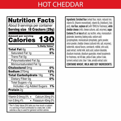 Cheez-It® Grooves Scorchin' Hot Cheddar Cheese Snack Crackers Perspective: top