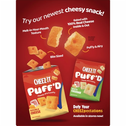 Cheez-It® Sizzlin' Bacon Cheese Snack Crackers Perspective: top