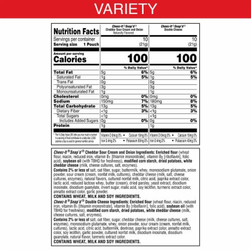 Cheez-It® Snap'd Cheese Crackers Variety Pack Perspective: top