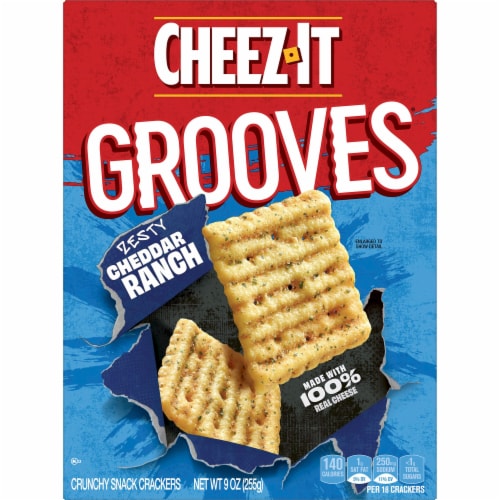 Cheez-It® Grooves Zesty Cheddar Ranch Cheese Crackers Perspective: top