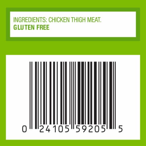 Just Bare Brand Boneless Skinless Chicken Thighs Perspective: top