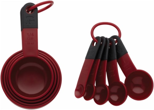 KitchenAid Measuring Cups and Spoons - Red Perspective: top