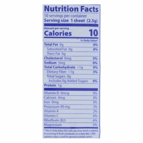 Eden Foods Nori Sea Vegetable Sheets Perspective: top