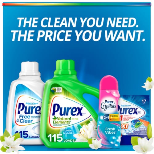 Purex® Natural Elements® Linen & Lilies Scent Laundry Detergent Perspective: top
