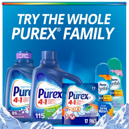 Purex® Mountain Breeze® 4 In 1 Liquid Laundry Detergent Perspective: top