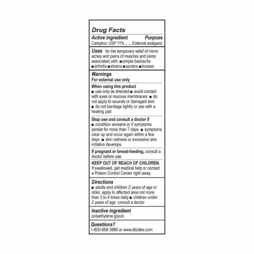 De La Cruz Muscle and Joint Pain Relieving Ointment with 11% Camphor, 5.5 oz Jumbo size Perspective: top