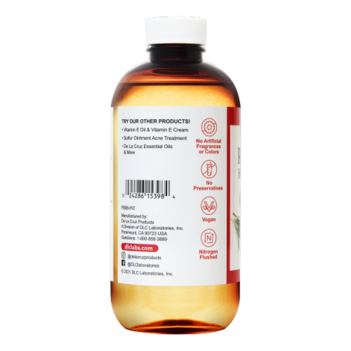 De La Cruz Rosemary Oil Blend for Skin and Hair 8 fl oz Jumbo Size Perspective: top