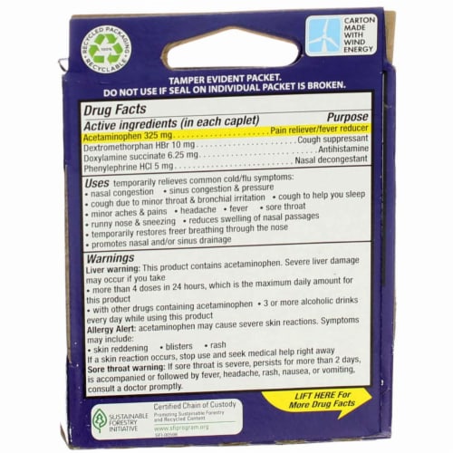 Vicks NyQuil Severe Nighttime Cold & Flu Relief Caplets, 2 Ct Perspective: top