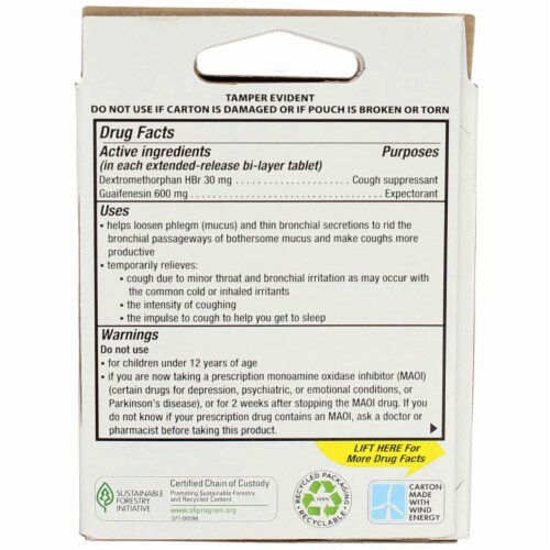 Mucinex DM Expectorant & Cough Suppressant Tablets, 12-Hour, 2 Ct Perspective: top