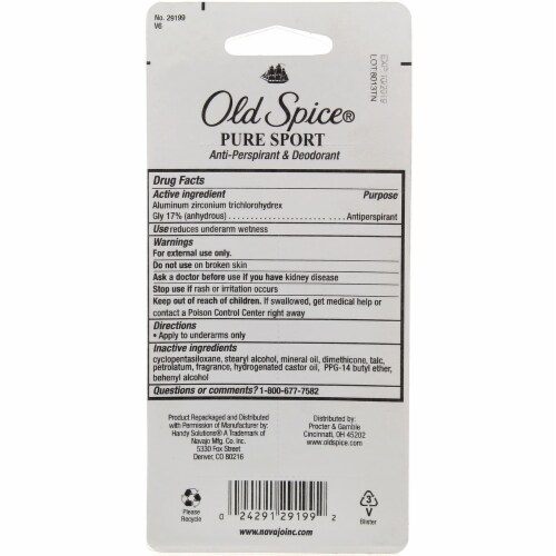 Old Spice High Endurance Deodorant Stick, Pure Sport, 0.5 oz Perspective: top