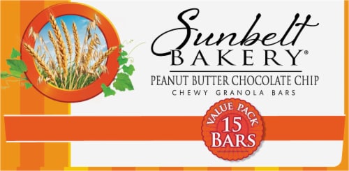 Sunbelt Bakery Peanut Butter Chocolate Chip Chewy Granola Bars Perspective: top