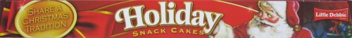 Little Debbie Holiday Vanilla Snack Cakes Perspective: top