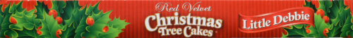 Little Debbie Red Velvet Christmas Trees Perspective: top