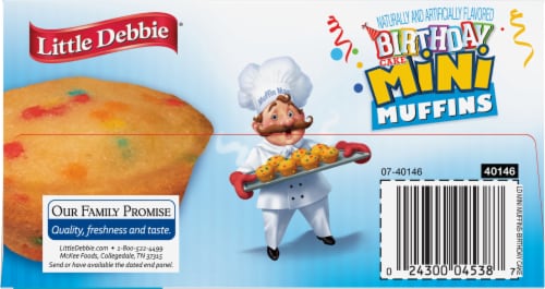 Little Debbie® Mini Birthday Cake Muffins Family Pack Perspective: top