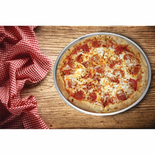 Maxam Stainless Steel Pizza Pan Perspective: top