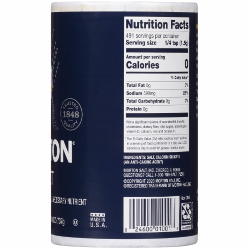 Morton® Plain Salt Perspective: top