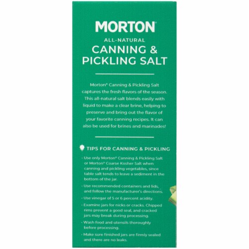 Morton® All-Natural Canning & Pickling Salt Perspective: top