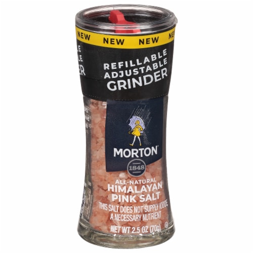 Morton® Himalayan Pink Salt Grinder Perspective: top