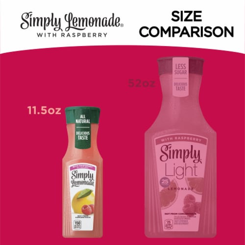 Simply Lemonade With Raspberry All Natural Non-Gmo Perspective: top