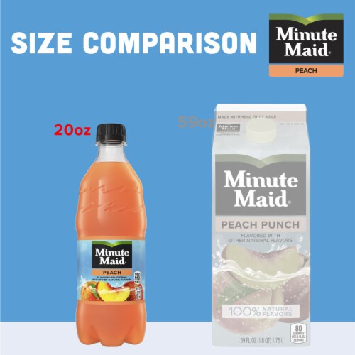 Minute Maid Peach Fruit Juice Drink Perspective: top