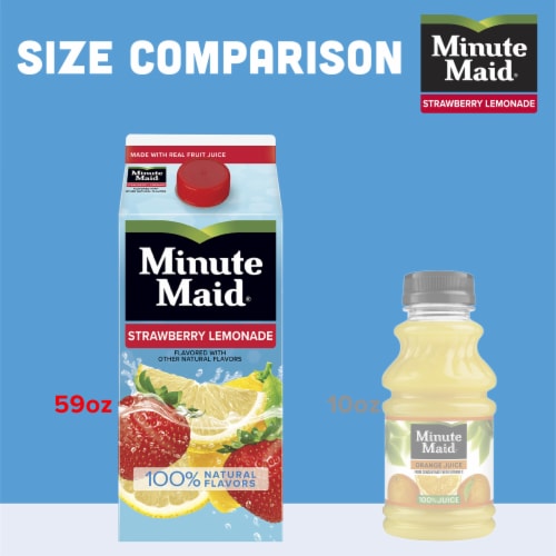 Minute Maid Strawberry Lemonade, Fruit Drink, 59 fl oz Perspective: top