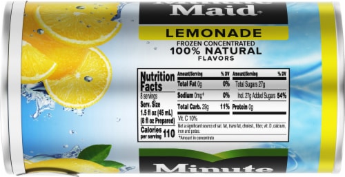 Minute Maid® Lemonade Frozen Concentrated Fruit Drink Perspective: top
