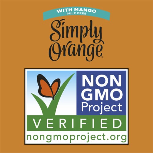 Simply Orange All Natural Juice With Mango Perspective: top