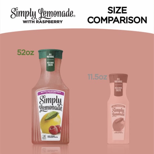 Simply Lemonade With Raspberry All Natural Non-Gmo Perspective: top