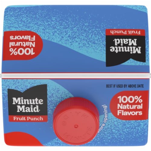 Minute Maid Fruit Punch Made With Real Fruit Juice Perspective: top