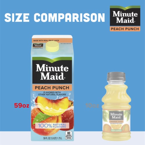 Minute Maid Premium Peach Fruit Juice Drink Perspective: top