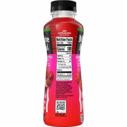 Minute Maid Cranberry Apple Raspberry Fruit Juice Bottle Perspective: top