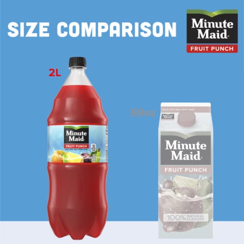 Minute Maid Fruit Punch Made With Real Fruit Juice Perspective: top