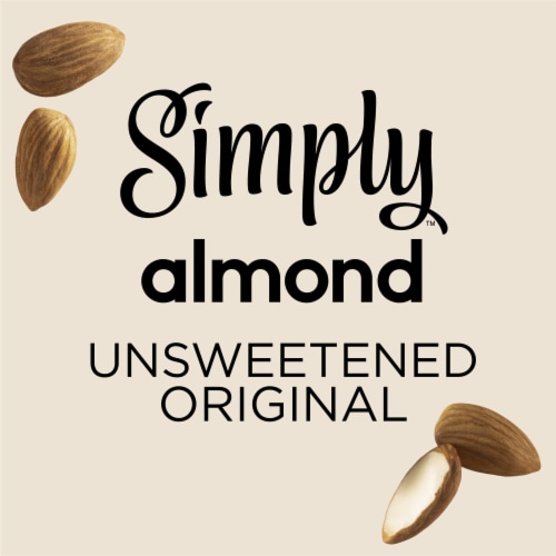 Simply Almond Unsweetened Original Vegan & Dairy-Free All Natural Milk Alternative Perspective: top