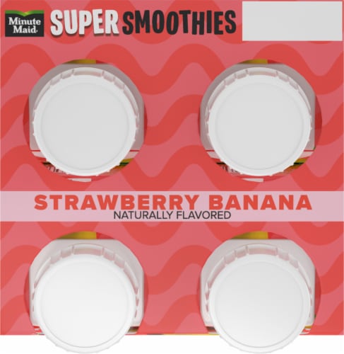 Minute Maid® Super Smoothies Strawberry Banana Smoothies Perspective: top