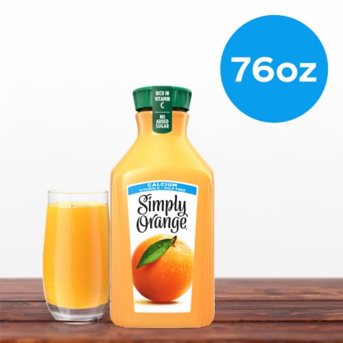 Simply® Orange Juice with Calcium Bottle Perspective: top