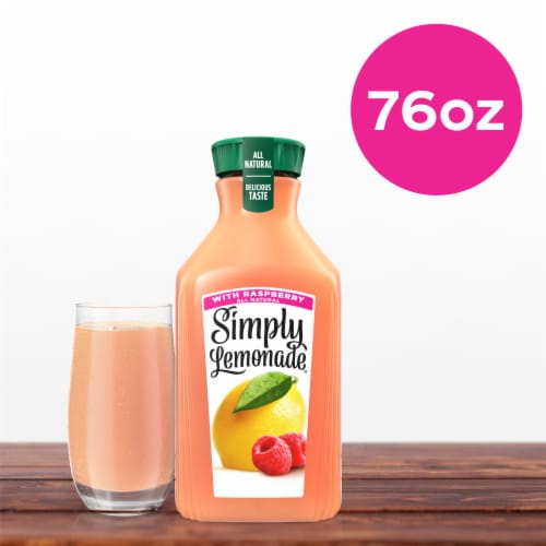 Simply® Lemonade with Raspberry Bottle Perspective: top